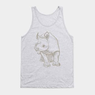 Baby Rhinoceros Sketch Tank Top
